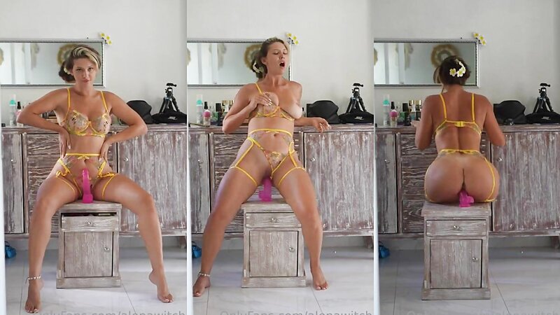 Alena Witch Riding a Dildo