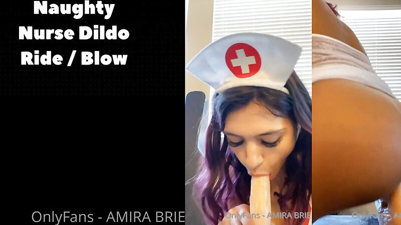 Amira Brie Nurse Riding a Dildo