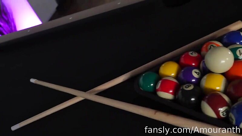 Amouranth Teasing on a Pool Table