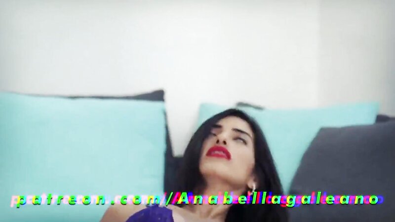 Anabella Galeano Blue Lingerie Nude Tease