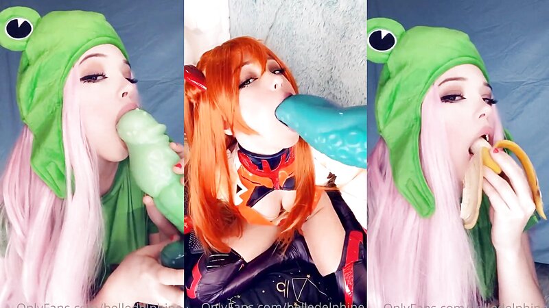Belle Delphine Nude Monster Dildo Masturbating
