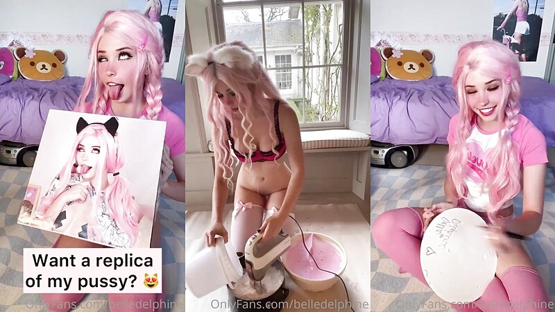 Belle Delphine Making a Pussy Mould