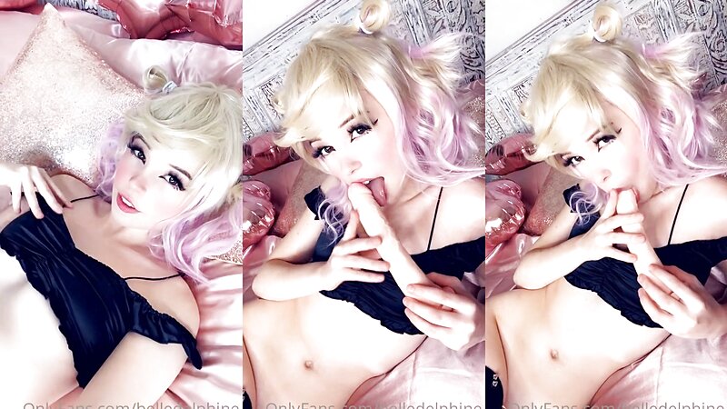 Belle Delphine Short Hair Riding a Dildo