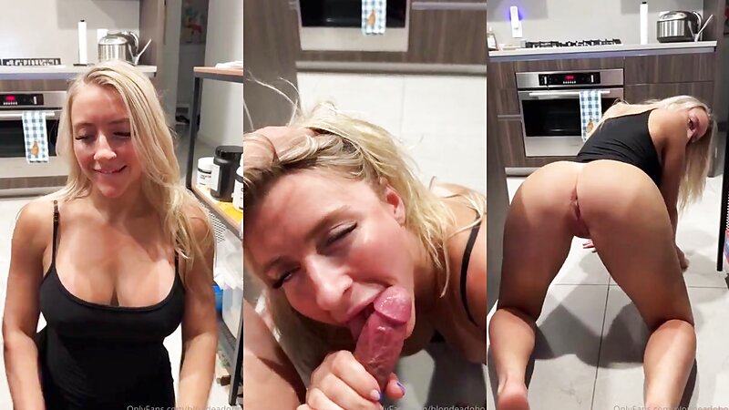 BlondeAdobo Sloppy Blowjob and Cum in Mouth