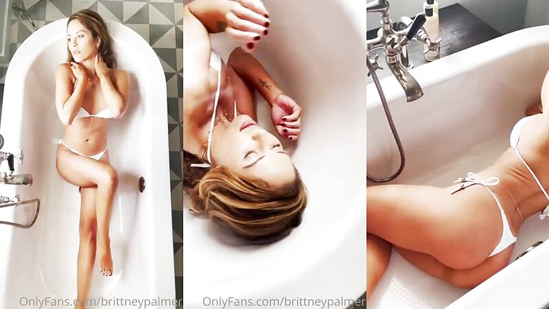 Brittney Palmer Nude White Bikini Teasing