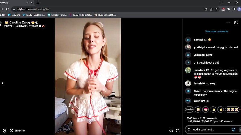 Caroline Zalog Halloween Costume Try On Show
