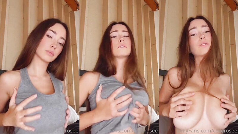 Cecilia Rose Sexy Tits Squeezing