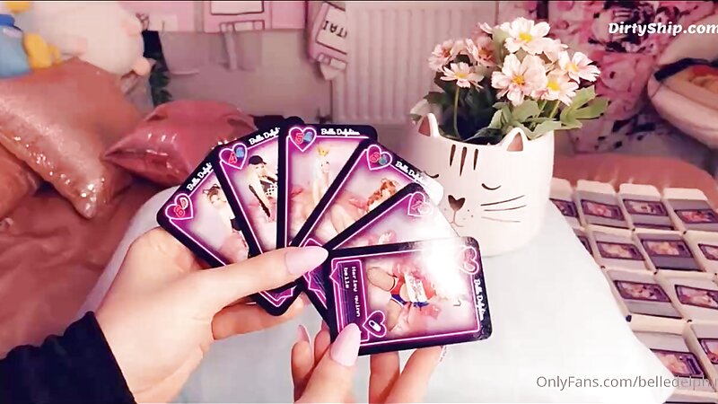 Belle Delphine Collecting Cards and Teasing