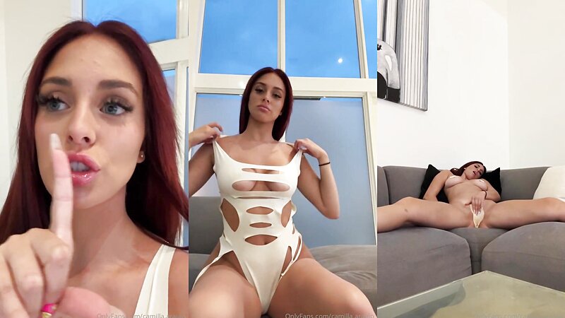 Camilla Araujo Naked Sofa Masturbation and Fingering