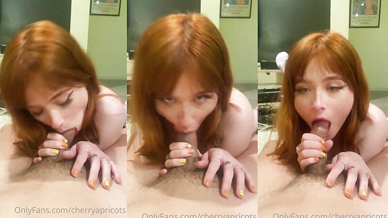 Cherry Apricot Nude Blowjob and Cum