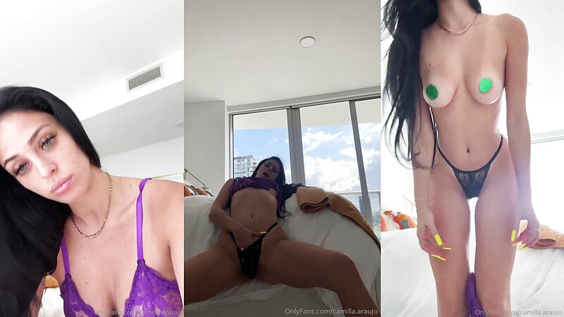 Camilla Araujo Nude Dildo Sucking and Masturbation