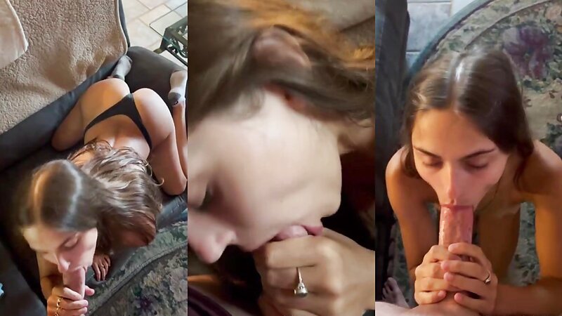 Kinsley Wyatt Sloppy POV Blowjob and Cum on Tits