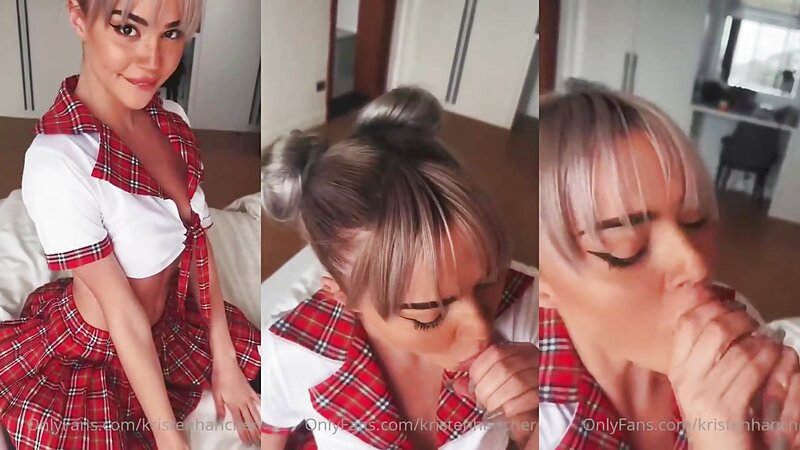 Kristen Hancher Sloppy Facial Blowjob
