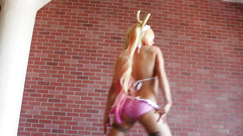 Liz Katz Sexy Tohru Cosplay Stripteasing