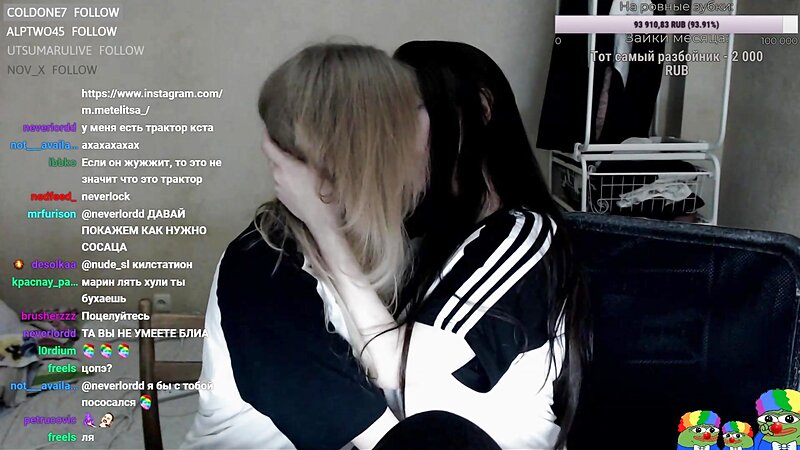 Russian Teens Hot Lesbian Makeout and Kissing