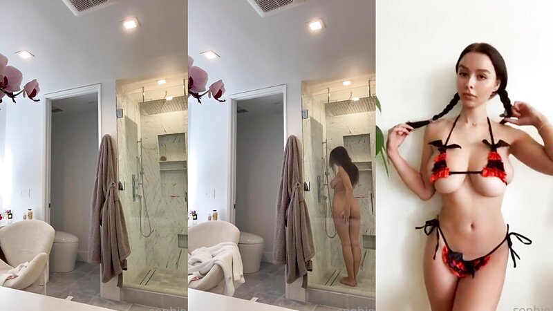 Sophie Mudd Big Tits Showering and Soaping