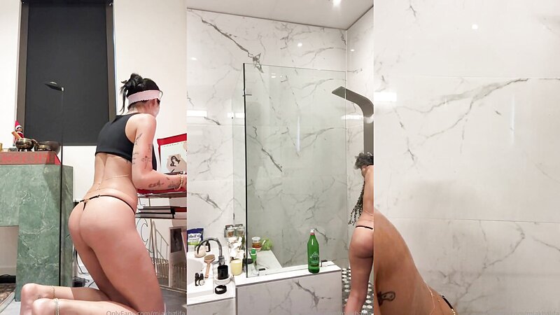 Mia Khalifa Big Boobs Solo Shower Masturbation