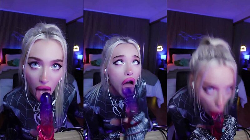 Ariesiatv ASMR Dildo Blowjob and Sucking action