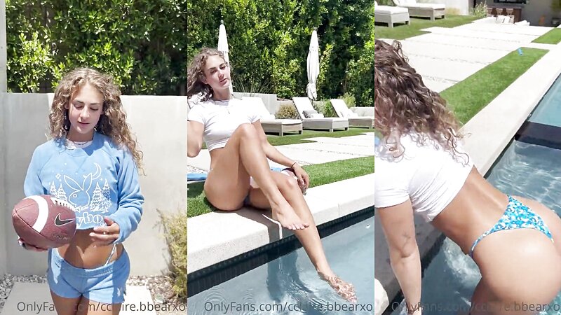 Claire Stone Topless and Wet in See Through Top