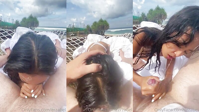 Erzabel Blowjob To Boyfriend With a Sea View