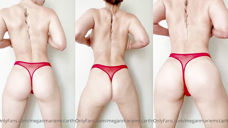 Megan McCarthy Ass Shaking in Thong Lingerie Tease
