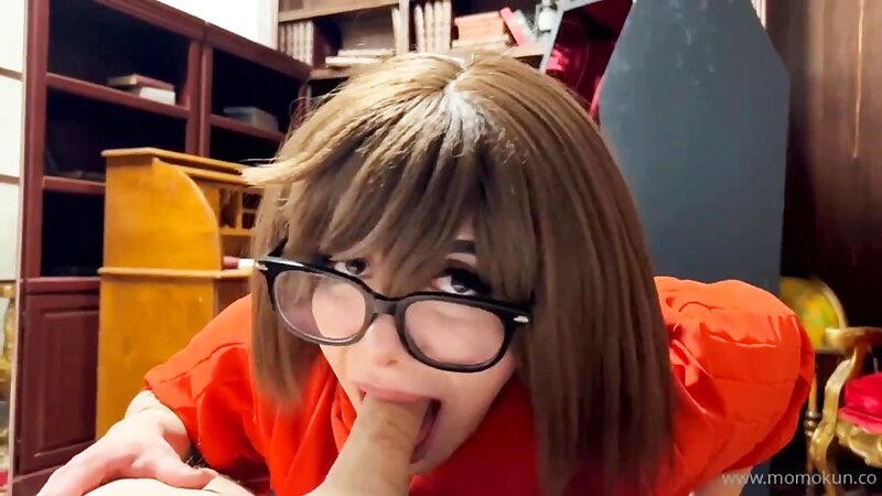 Momokun Velma Cosplay Blowjob and Fucking