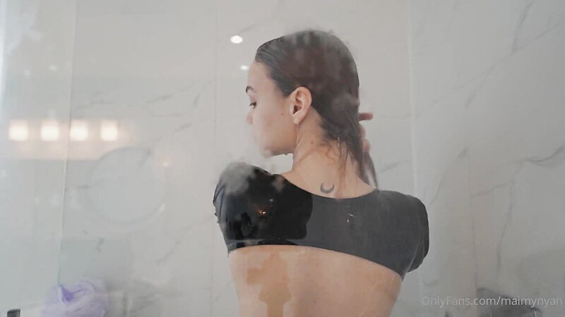 Maimy Asmr Nude Showering in a Bikini