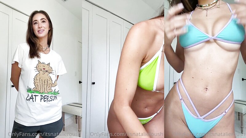 Natalie Roush Hot Swimsuit Try On