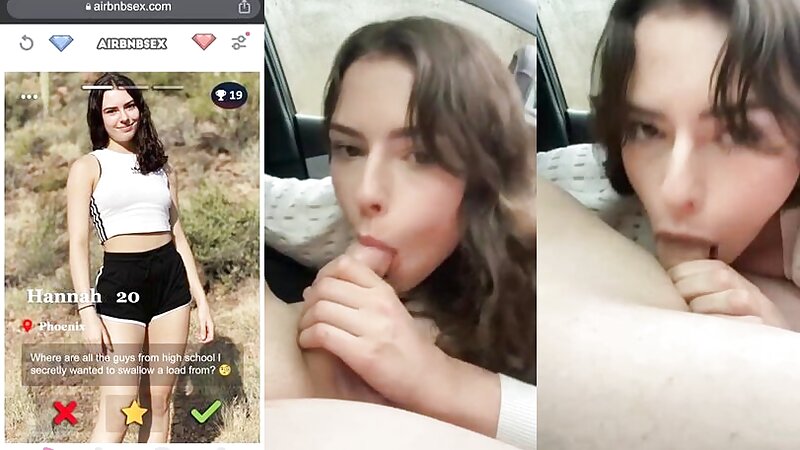 Stella Violet Sexy POV Car Blowjob and Facial