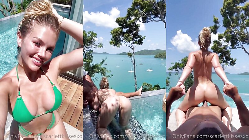 ScarlettkissesXO Poolside Fucking in Bikini