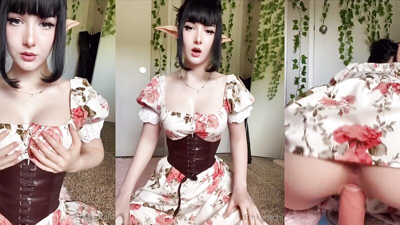 Emiigotchi Pretty Elf Riding a Dildo