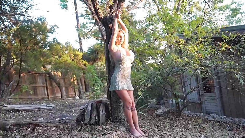 Gabbie Carter Outdoor Bondage and Creampie Fuck