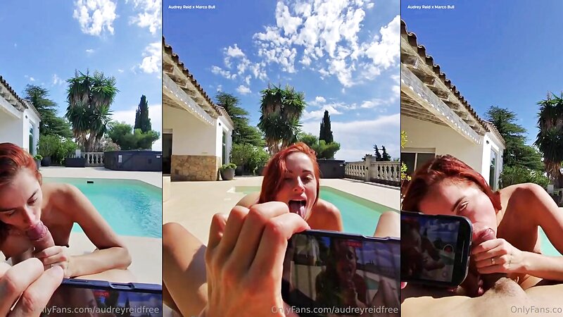 Audrey Reid Giving a Blowjob While Being Recorded
