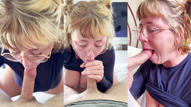 Gwy_ther Blowjob and Facial with Glasses
