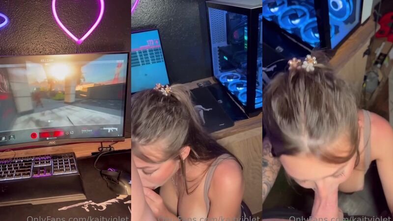 Kait Violet Gamer Blowjob