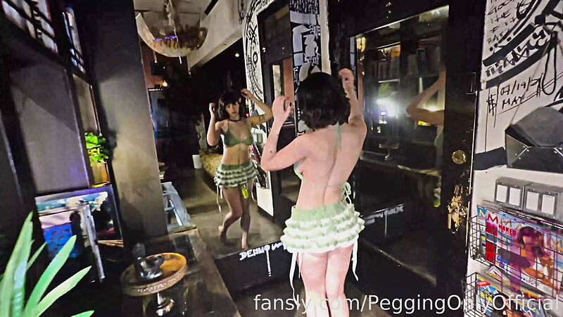 College Babe Pegging in Art Gallery