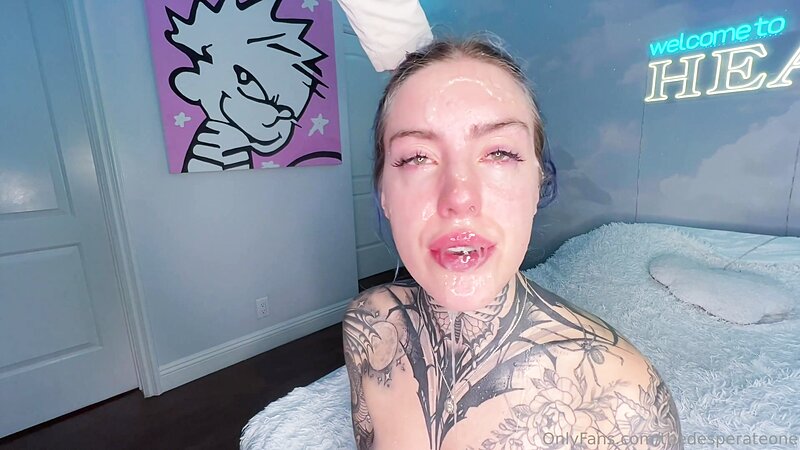 Pandora Skye Blue‑Haired Gaped Asshole Creampie, Doggy‑Style, Sloppy Blowjob and Deepthroat