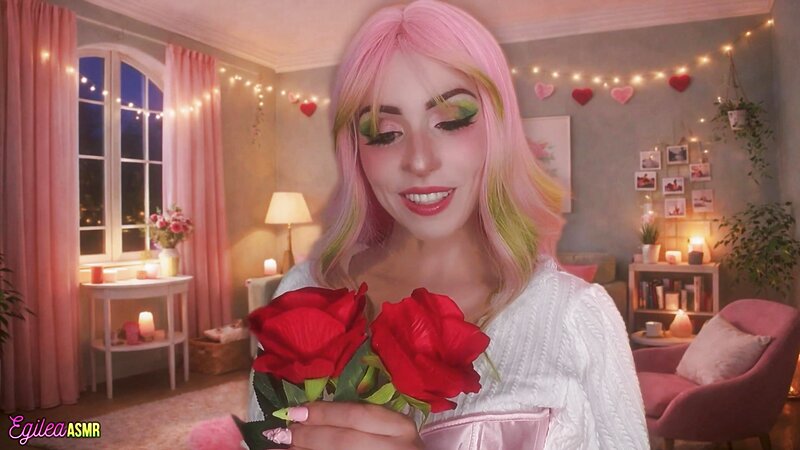 Egilea Valentine's ASMR Cosplay Nude Roleplay Kissing and Licking