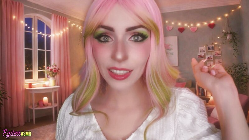 Egilea Valentine's ASMR Cosplay Nude Roleplay Kissing and Licking