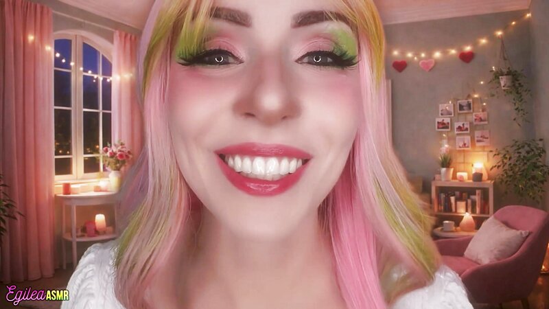 Egilea Valentine's ASMR Cosplay Nude Roleplay Kissing and Licking
