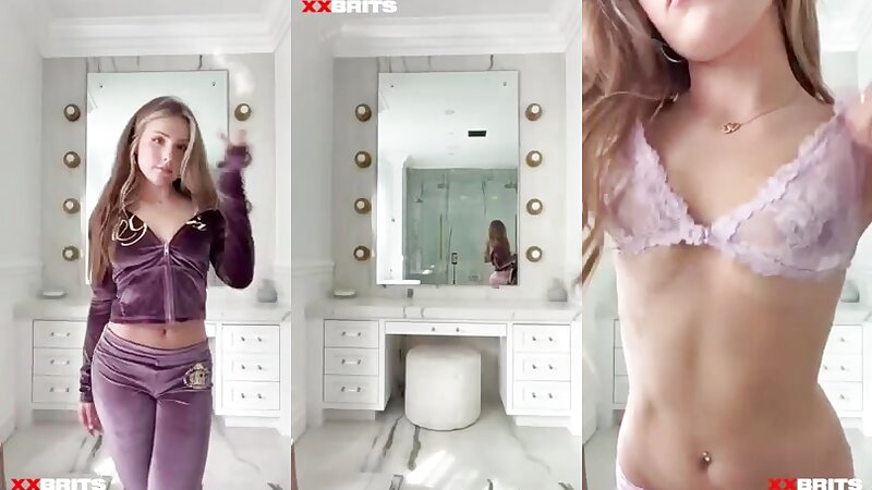 Piper Rockelle Barely Legal Teen Tracksuit Stripping in See Through Lingerie