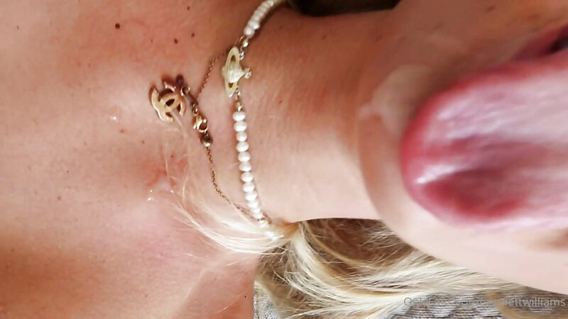 Scarlett Williams Blonde Nipple Pierced Cum In Mouth Blowjob