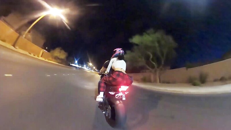 Karli Mergenthaler Big Tits Hard Fuck on Motorcycle