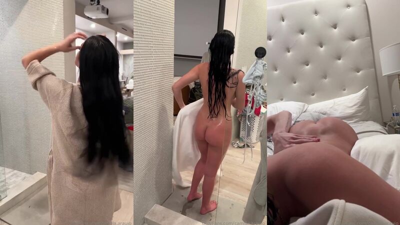 Camilla Araujo Brazilian Shaved Bounces on Cock after Bath