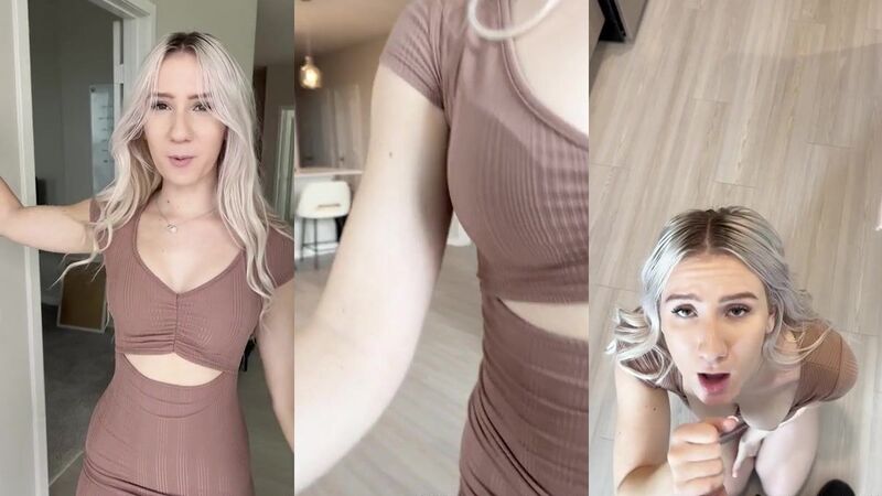 Maddie Price Blonde Property Agent Hard Blowjob on Client with Moneyshot