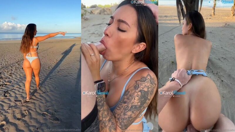 Karol Rosado Outdoor Hard Fuck on Beach
