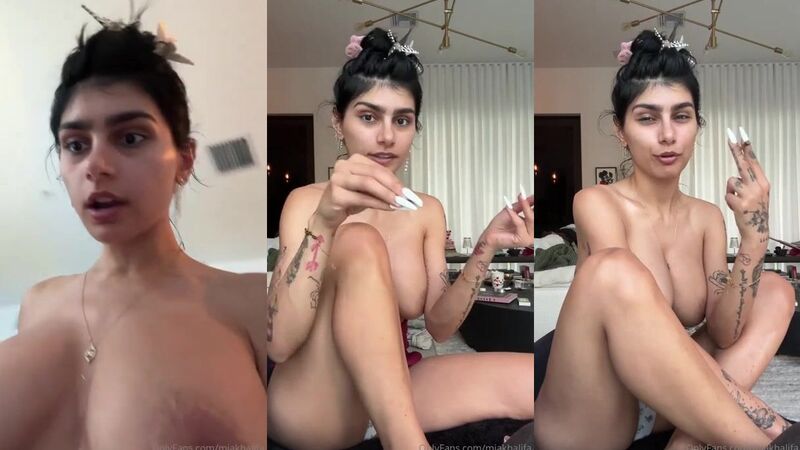 Mia Khalifa Smoking Weed and Showing Her Tits