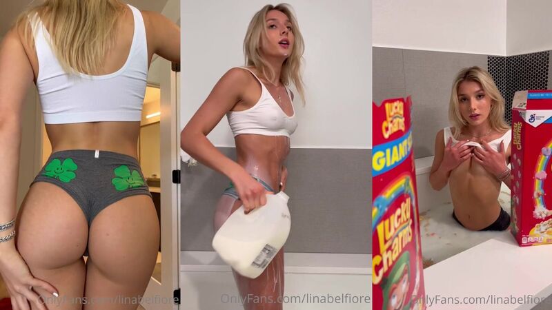Lina Belfiore Hot Blonde Milk and Cereal Bath Bathes in Bathtub