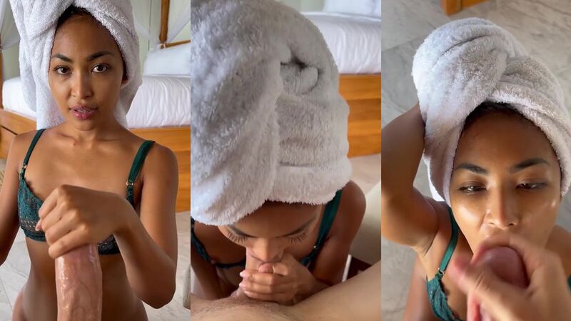 Erzabel Latina Sloppy Blowjob and Cum Facial in POV