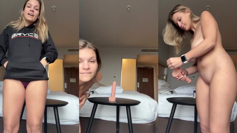 Avery Leigh Stripping and Fucking Herself with Large Dildo